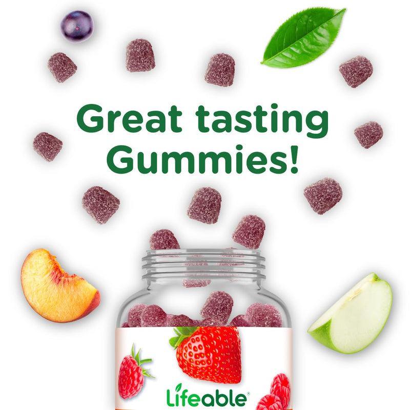 Lifeable Sugar Free Multivitamin for Men Gummies | Iron & 18 Essential Vitamins | Sugar Free Vitamins | 90 Gummies