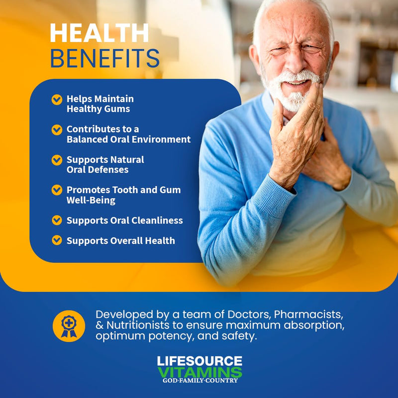 LifeSourceVitamins Tooth & Gum Anti-B Support – 90 Caps – Proprietary Formula | LVs