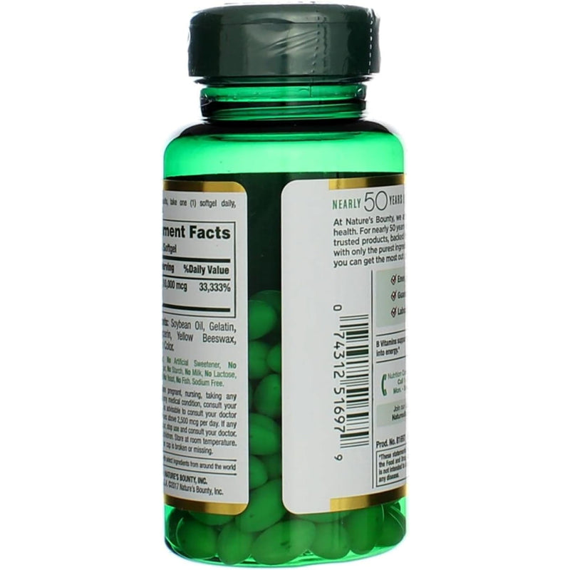 Nature's Bounty Biotin 10000 mcg – Hair, Skin & Nails | 120 Ct