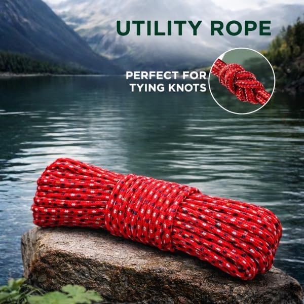 30m x 9mm Polypropylene Braided Utility Rope on Storage Reel