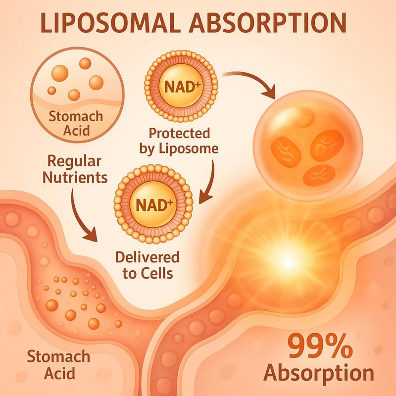LIGUSTERI Liposomal NAD+ 1500 mg | NAD+ Supplement with TMG for Energy, Longevity & Brain Health | 180 Softgels