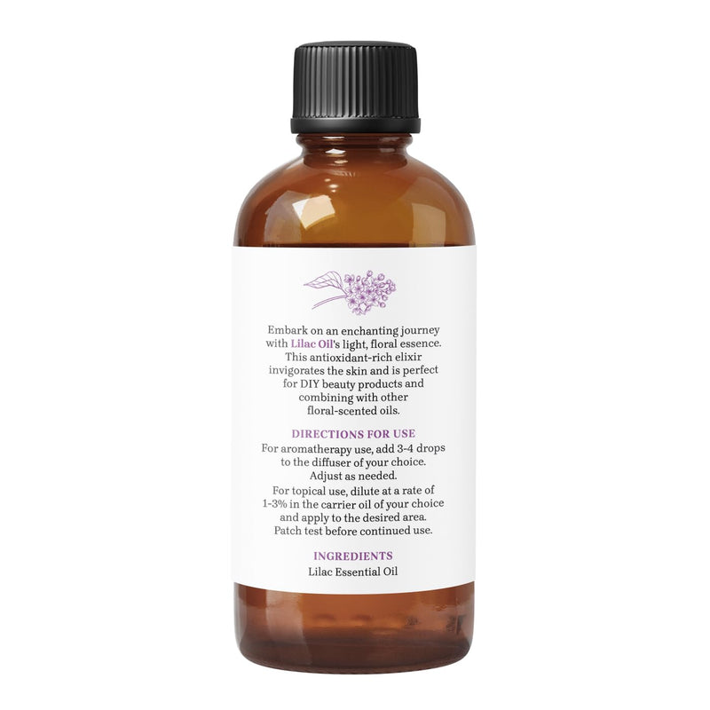 Lilac Essential Oil by Essential Delights - Premium Grade Oil (4 oz.) | for Aromatherapy, Soaps, Lotions, & Candles | Vegan & Cruelty Free