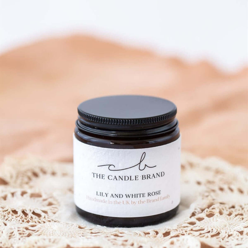 Lily and White Rose 20 Hour Candle