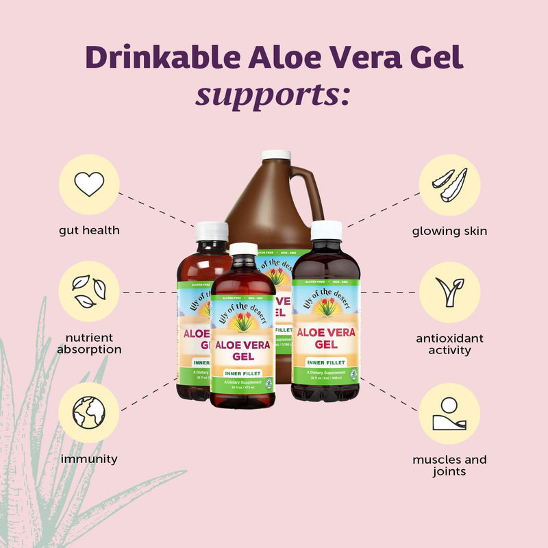 Lily of the Desert Aloe Vera Gel – Inner Fillet, Bio-Active 128 oz