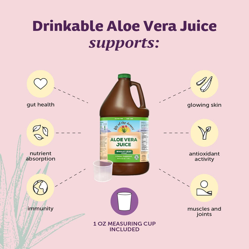 Lily Of The Desert Aloe Vera Juice - Whole Leaf, Non-GMO, 64 oz