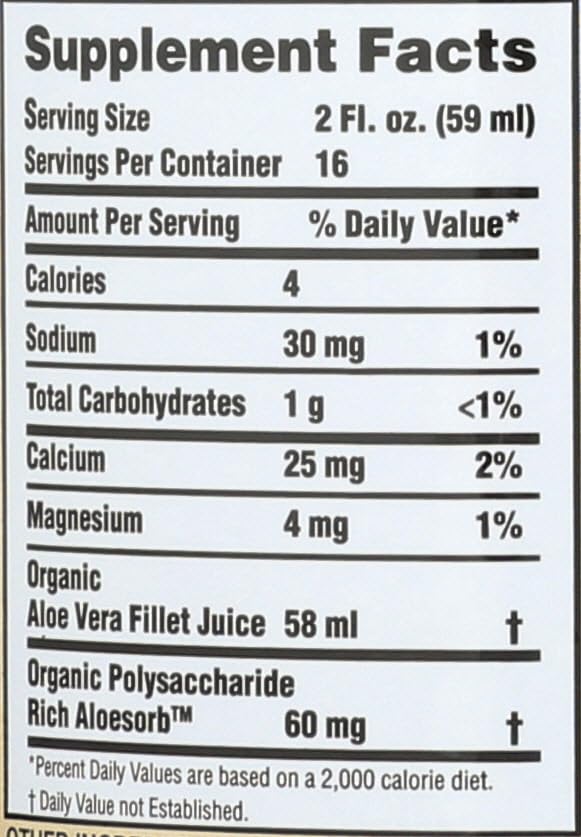 Lily of the Desert Aloe Vera Gel Organic Liquid 32 oz – 1 Pack