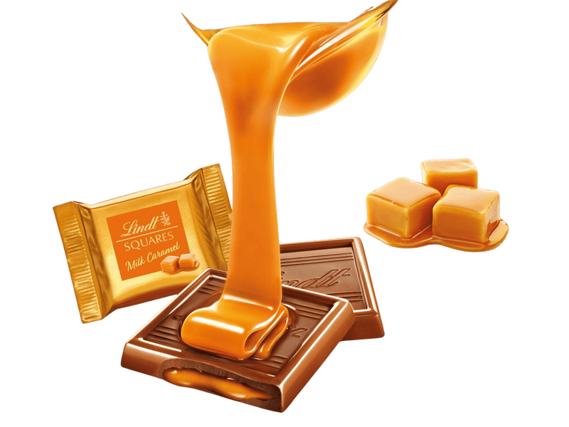 Lindt | Caramel Milk Chocolate Squares - InStock