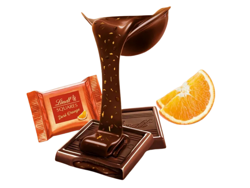 Lindt | Orange Dark Chocolate Squares - InStock
