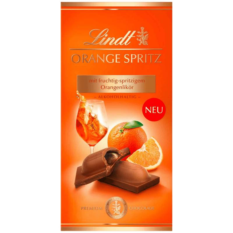 Lindt | Orange Spritz Milk Chocolate | 100g Liqueur Bar | Aperol - InStock
