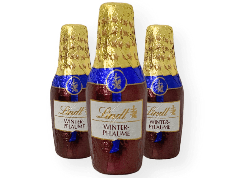 Lindt Winter Plum Liqueur filled Dark Chocolate Bottles - InStock