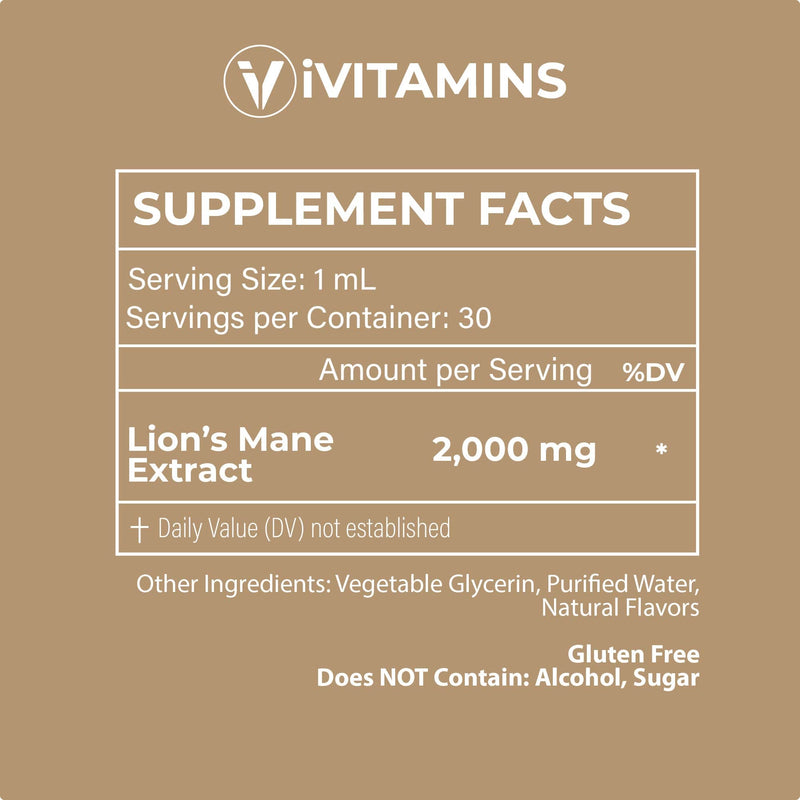 Lions Mane Liquid Tincture – Memory, Focus & Clarity (2 Pack) | iVitamins
