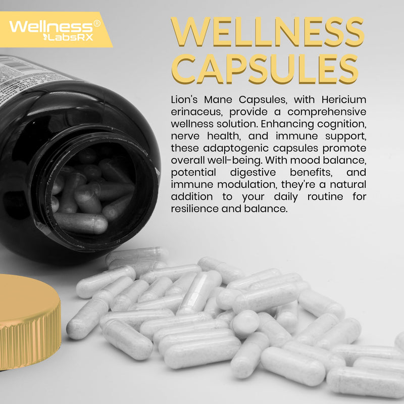 Lion's Mane Mushroom Capsules - 120 Count | Cognitive & Immune Support