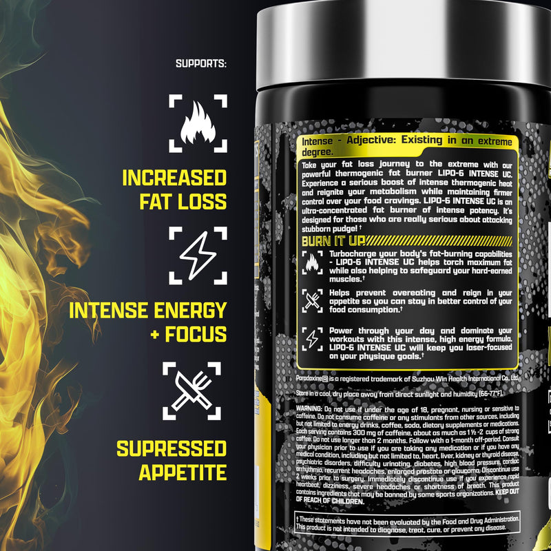 Nutrex Lipo-6 Black Intense Thermogenic Fat Burner for Men & Women | 60 Diet Pills