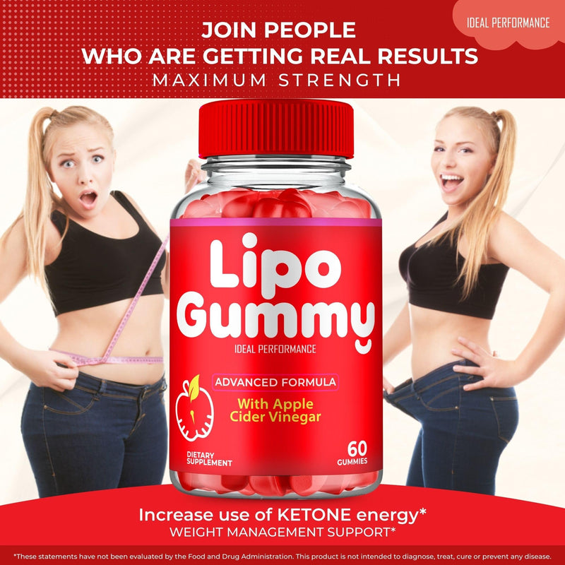 IDEAL PERFORMANCE Lipo Gummy – Keto ACV Gummies, Maximum Strength (2 Pack)