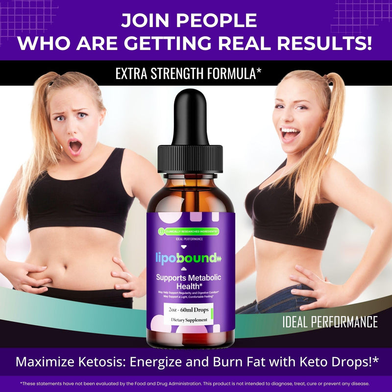 Lipobound Drops - Official Lipobound Droppers | Maximum Strength Keto Liquid (2 Pack)
