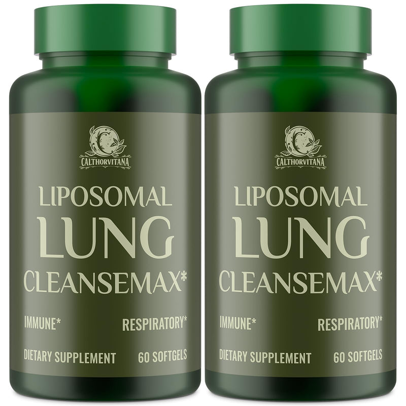 Liposomal Lung Cleansemax Supplement – Mullein Leaf & Elderberry, Quercetin + 13 Herbs & Vitamins | 120 Capsules