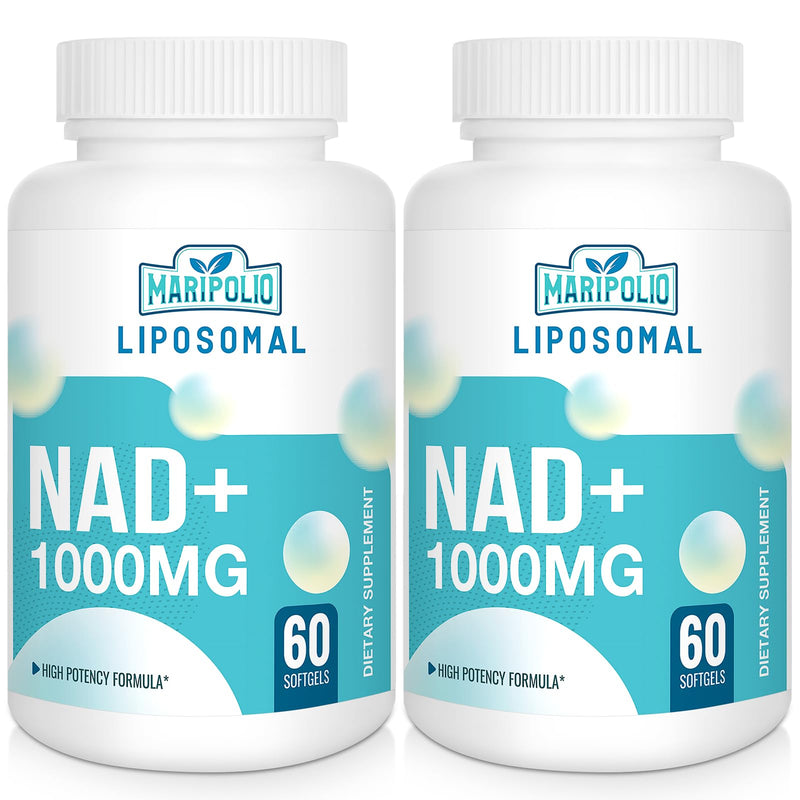 Liposomal NAD+ Supplement 1000 mg | Highest NAD Pontecy | Max Absorption | Pure NAD Supplement | Energy and DNA Repair, Aging Defense, Brain Function | 120 Softgels