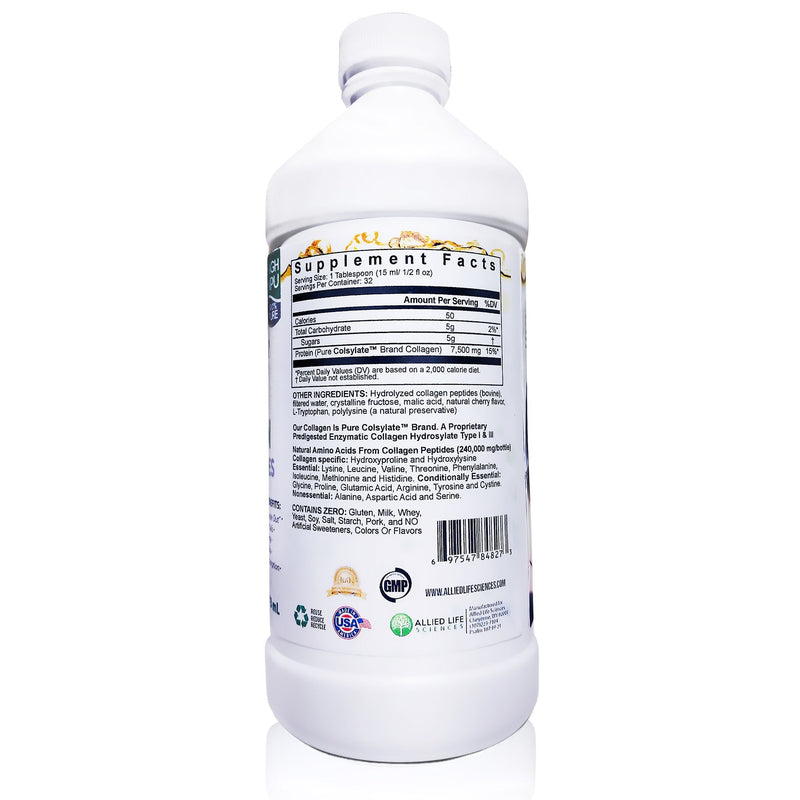 LiquiVive Liquid Collagen Protein Peptides Concentrate | Hydrolyzed Collagen Drink | Higher Absorption