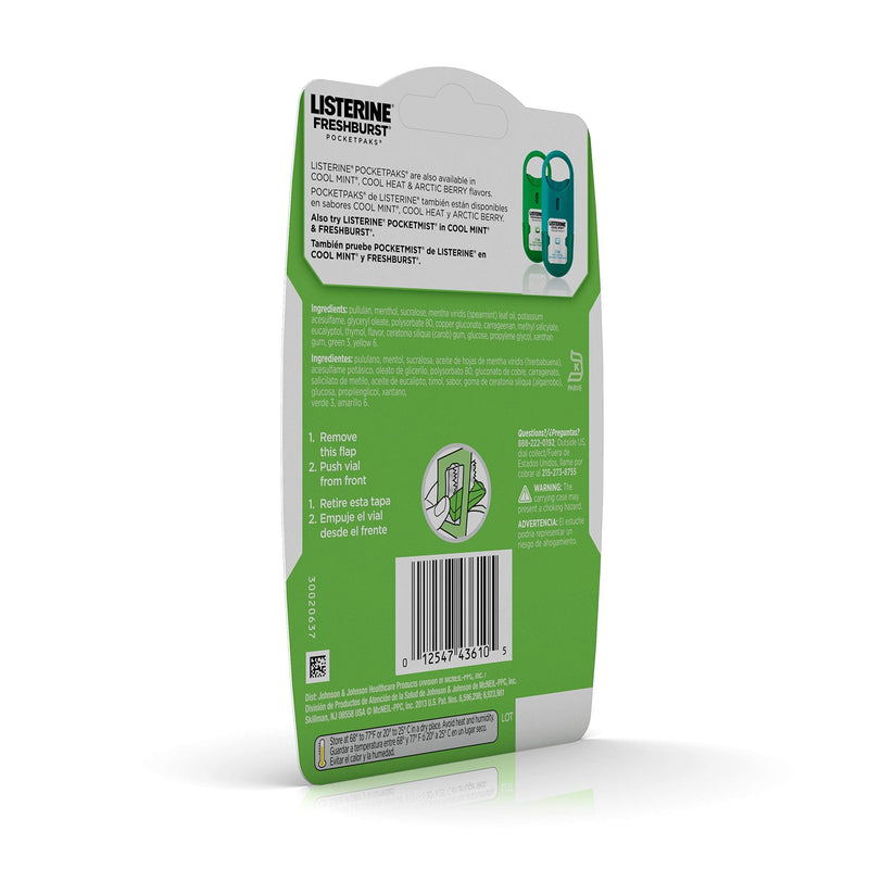 Listerine Freshburst Pocketpaks – Mint Breath Strips (24 Strips)