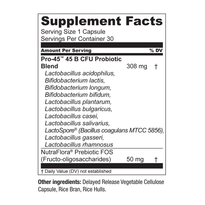 Live Conscious PRO45 Probiotics: 45B CFU, 11 Strains, Dairy Free