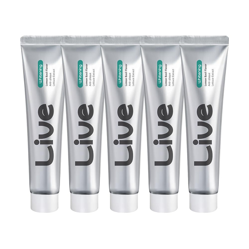 LiveOrals Whitening Toothpaste 20g x 5 Pack — Fluoride-Free, Enamel Strengthening, Stain Removal