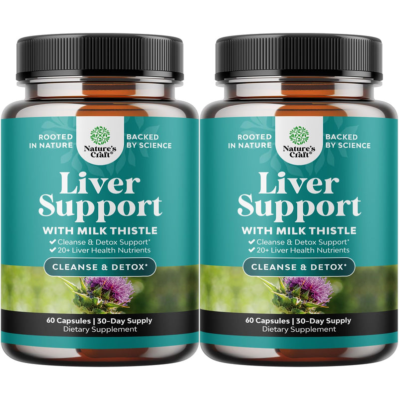 Natures Craft Liver Cleanse Detox & Repair 2 Pack — Milk Thistle Liver Support