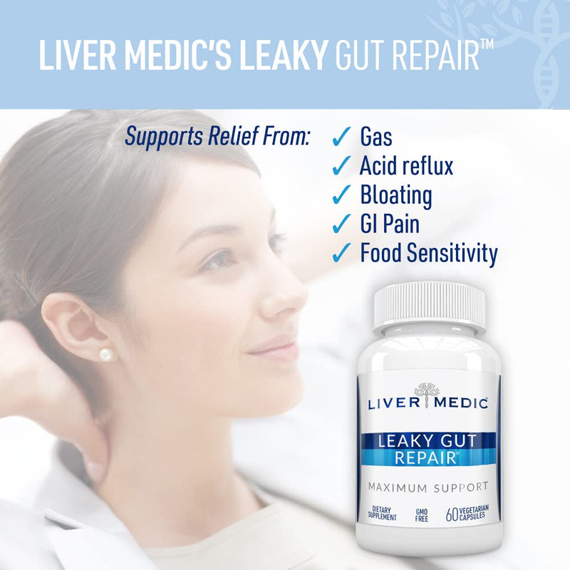 Liver Medic Leaky Gut Repair – Natural Gut Health Support (1000mg, 120 Caps)