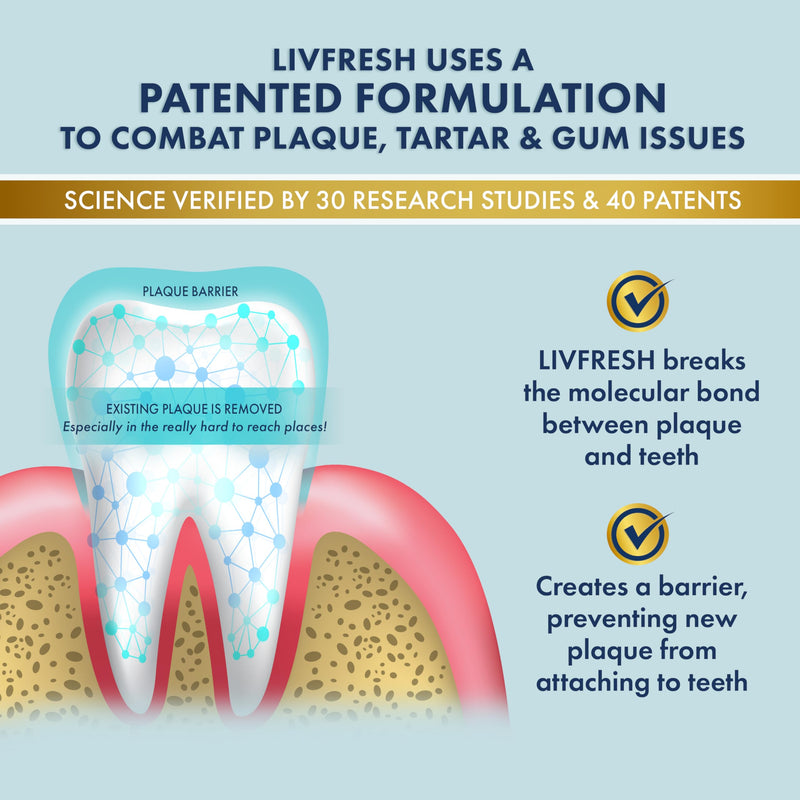 LIVFRESH Toothpaste Gel – Plaque 250% Better, Gum Health 190% Better (2 Pack) | Peppermint, SLS-Free