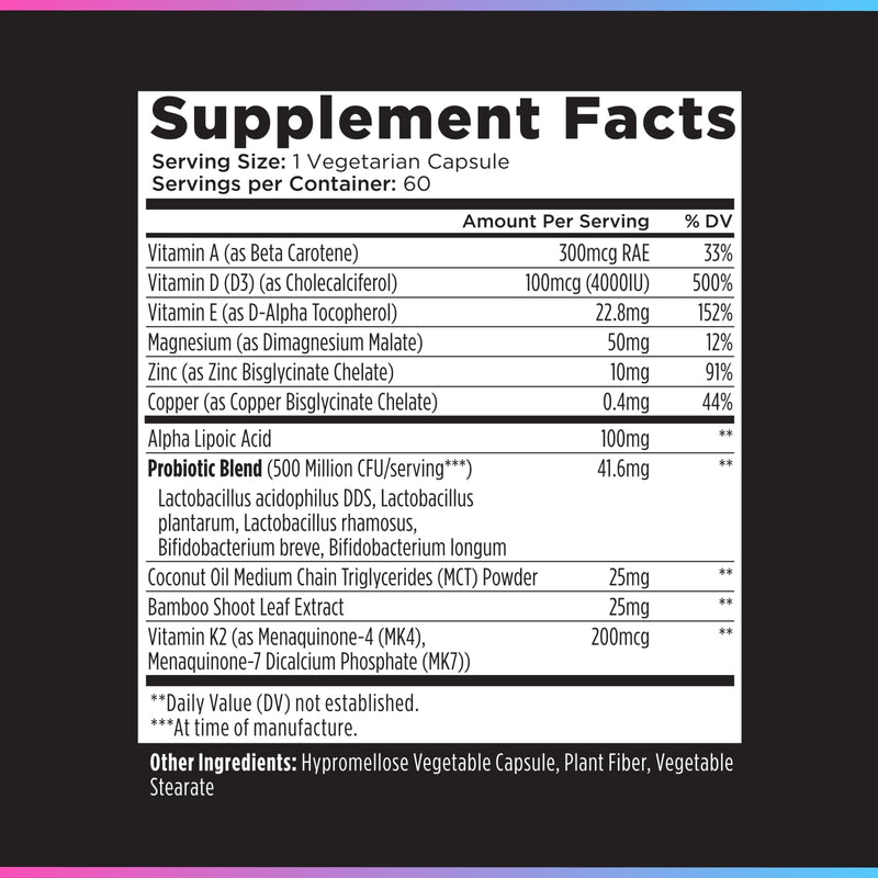 Livingood Daily Vitamin D3 K2 4000 IU – 9-in-1 Immune Support (60 Capsules)
