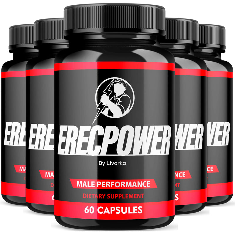 LIVORKA Erecpower Multivitamin for Men – Advanced Formula Capsules, 300 Pills/Bottle, Pack of 5 (5-Month Supply)