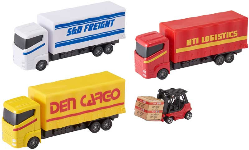 Teamsterz Load and Go Die-Cast Logistic Lorry with Forklift – 3 Assorted Designs | Kids Vehicle Toy