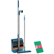 Long Handled Dustpan and Brush Set Strong Metal Handle Dust Pan & Broom Sweeper - InStock