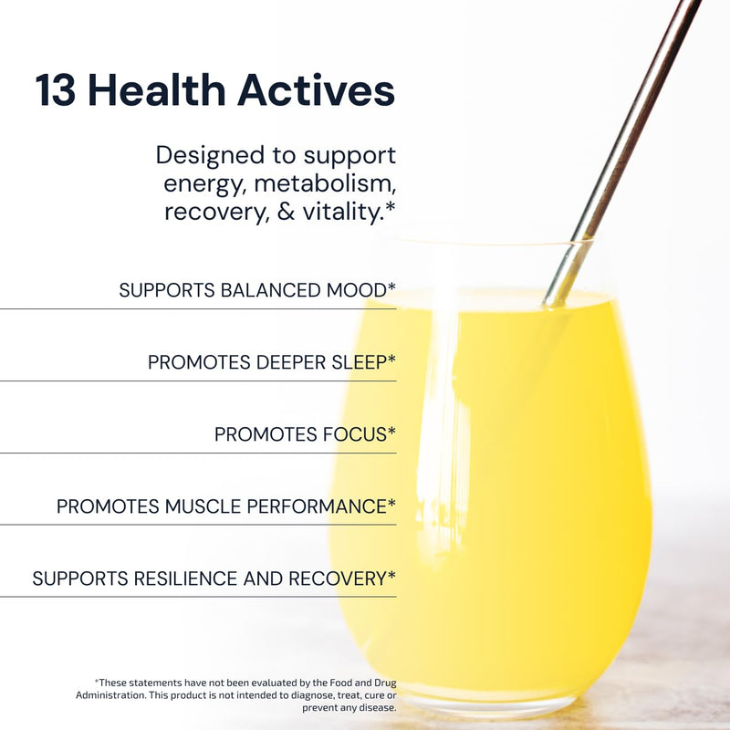 Blueprint Bryan Johnson Longevity Mix – Muscle Builder & Recovery Supplement (30 Servings, Pineapple Yuzu)
