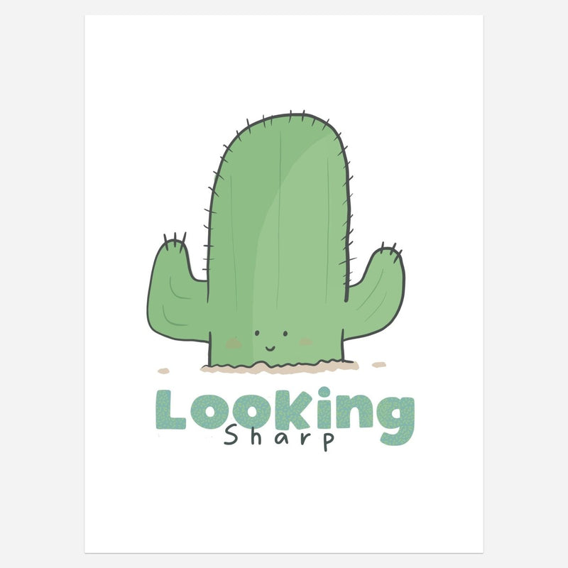 Looking Sharp Cactus Wall Art Print – Funny Botanical Decor UK