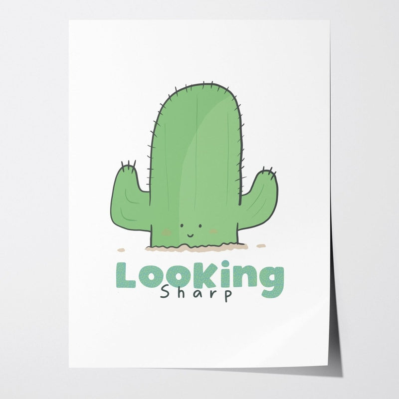 Looking Sharp Cactus Wall Art Print – Funny Botanical Decor UK