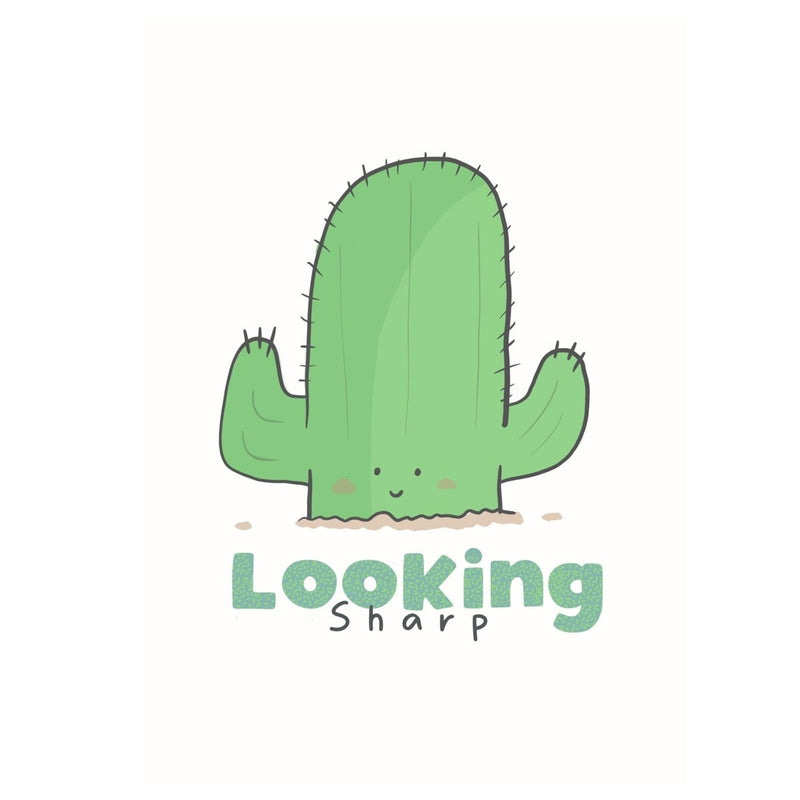Looking Sharp Cactus Wall Art Print – Funny Botanical Decor UK