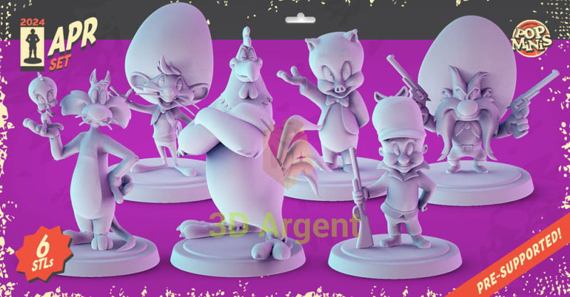 Looney Tunes Classics Figures compatible D&D DragonLance Miniatures Pop Minis