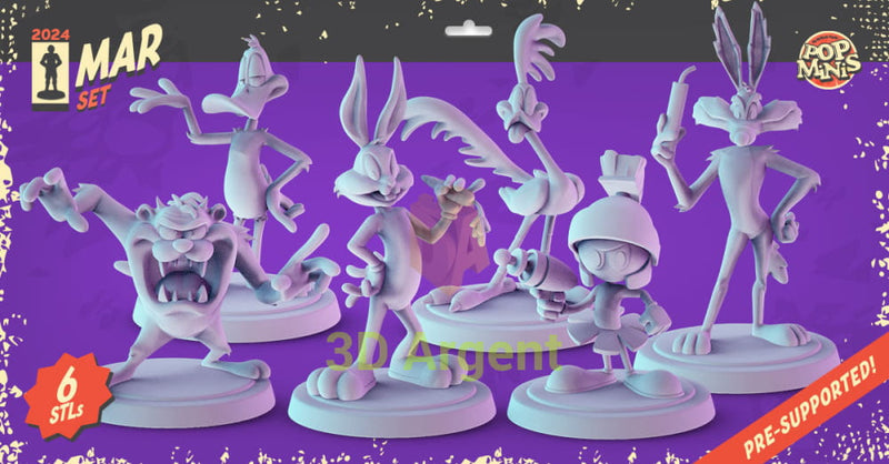 Looney Tunes Figures compatible D&D DragonLance Miniatures Pop Minis
