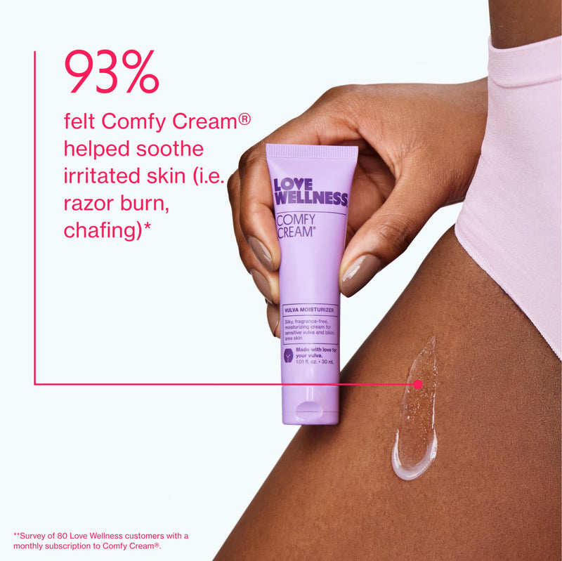 Love Wellness Comfy Cream Vulva & Vaginal Moisturizer — Fragrance-Free, 1.01 oz