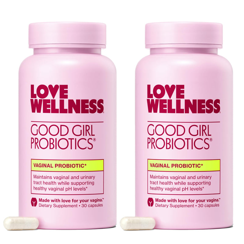 Love Wellness Good Girl Probiotics — 9-Strain Vaginal Health Probiotic for pH Balance, UTIs, Yeast, and Immune Support | Gluten-Free