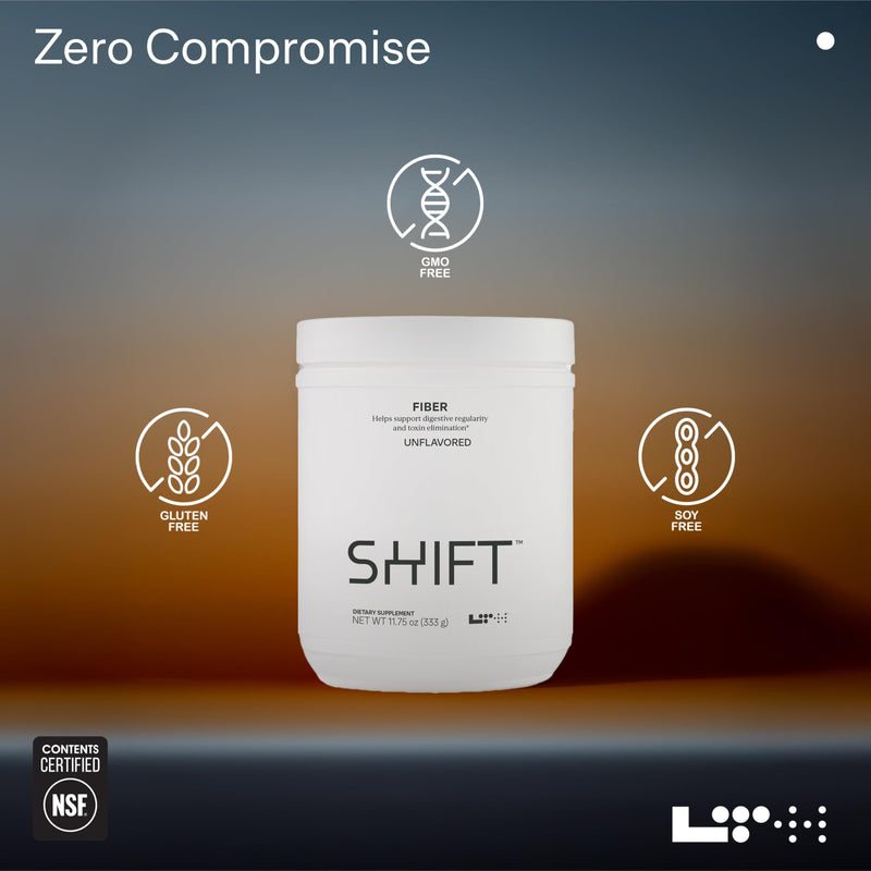 LTH Shift Plant-Based Prebiotic Fiber Powder – Gut, Digestive & Heart Health (Unflavored, 30 Servings)