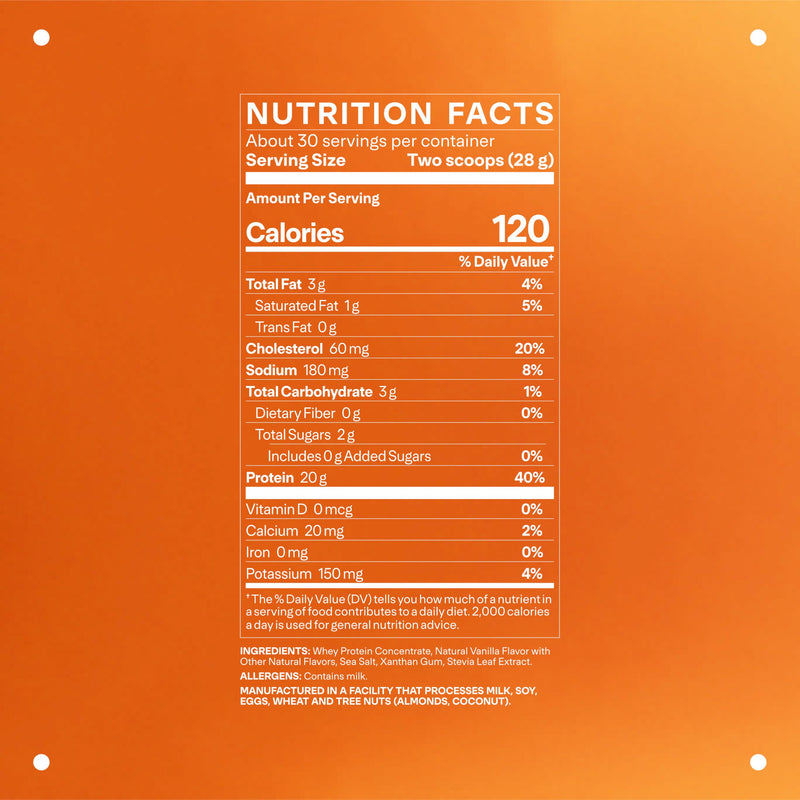 LTH Whey Protein - Grass-Fed Whey Protein Powder with Amino Acids | Lean Muscle & Recovery - Vanilla, 930 Grams