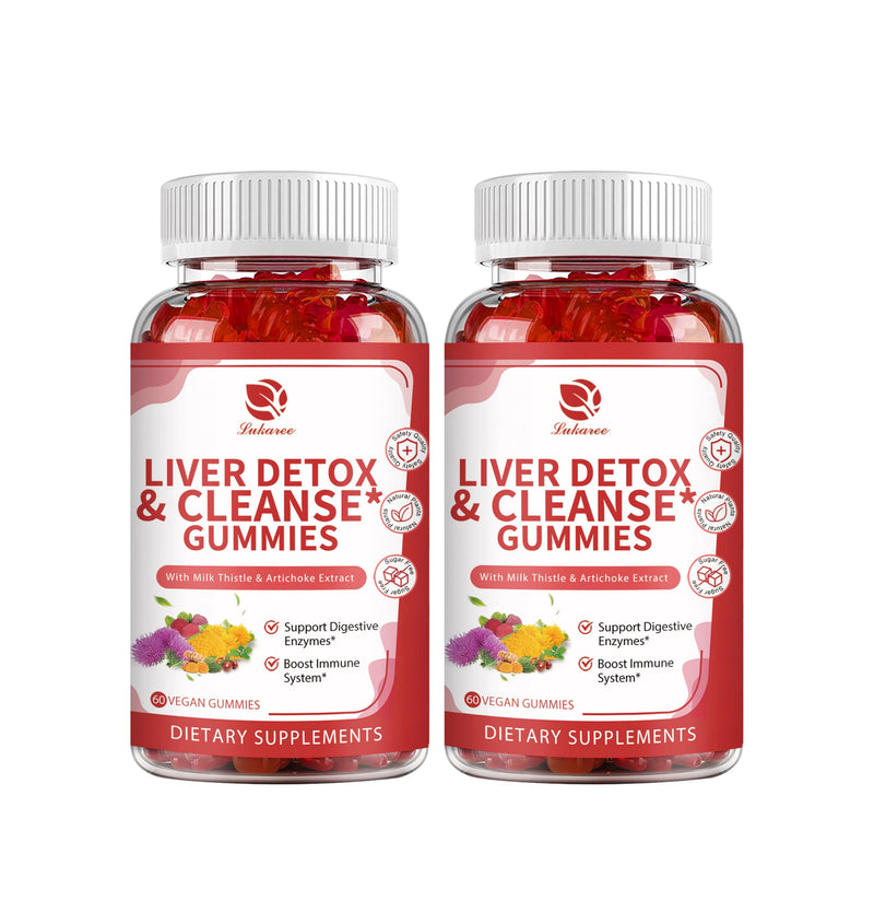 Lukaree Liver Cleanse Detox Gummies – Milk Thistle, Dandelion, Artichoke & Elderberry