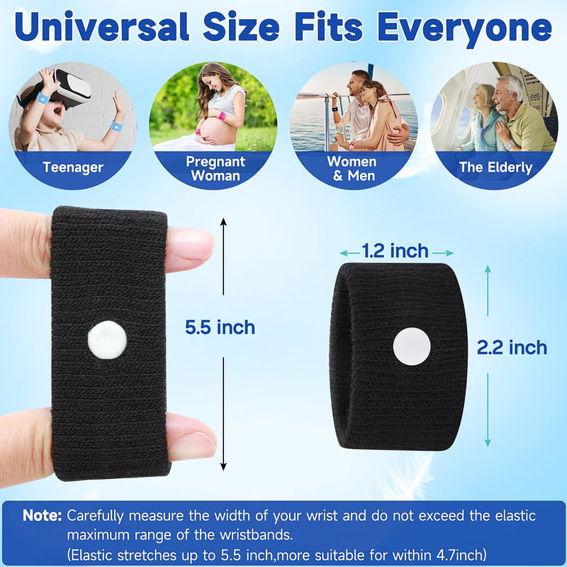 LYJEE Motion Sickness Bracelets for Adults & Kids | Acupressure Nausea Relief