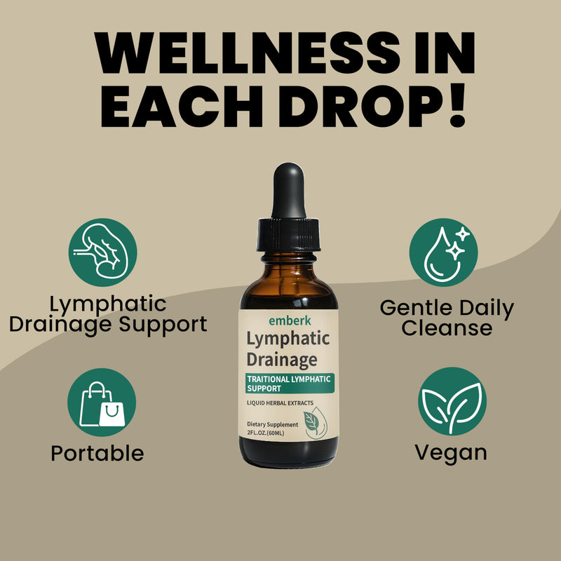 Lymphatic Drainage Drops – 2000mg Herbal Blend with Elderberry & Echinacea | Immune Support & Detox (2 fl oz, 2 pcs)