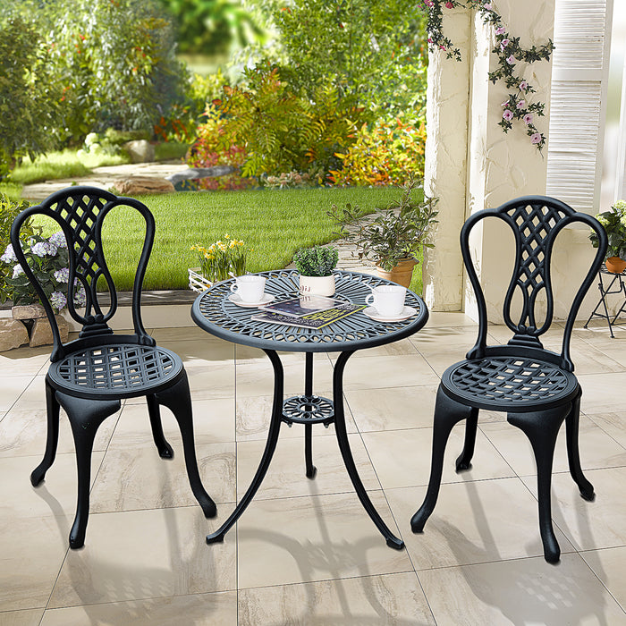 3 Pc Cast Aluminium Bistro Set
