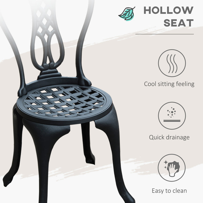 3 Pc Cast Aluminium Bistro Set