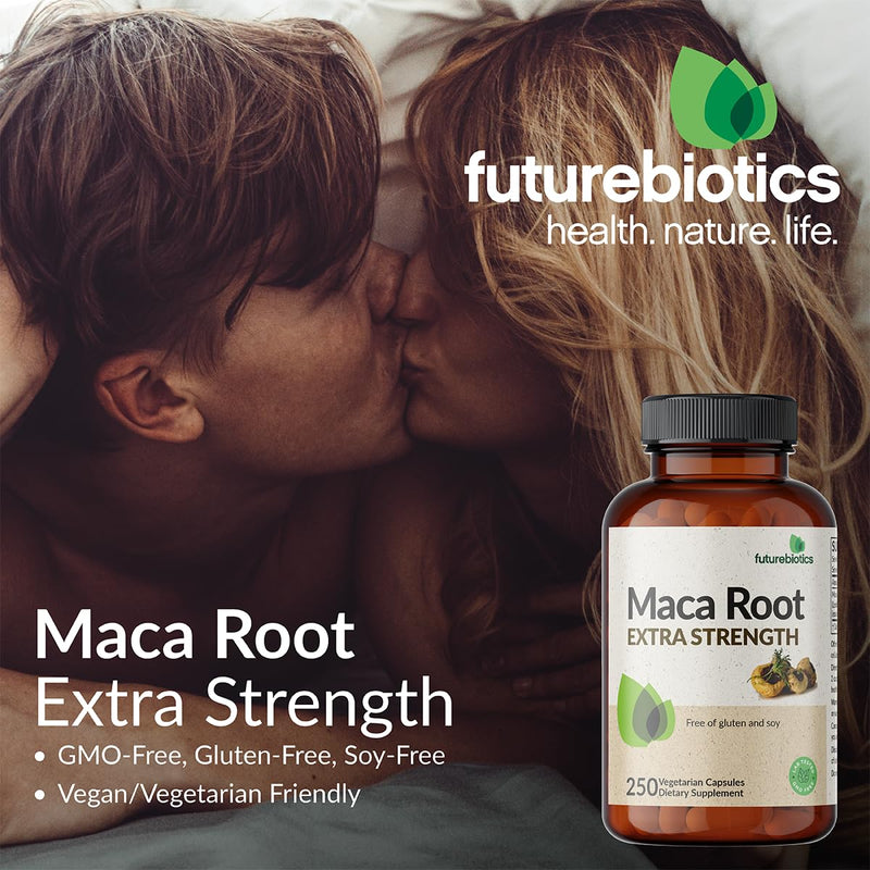 Futurebiotics Maca Root Extra Strength - Energy, Stamina & Reproductive Health | Non-GMO, 250 Vegetarian Capsules