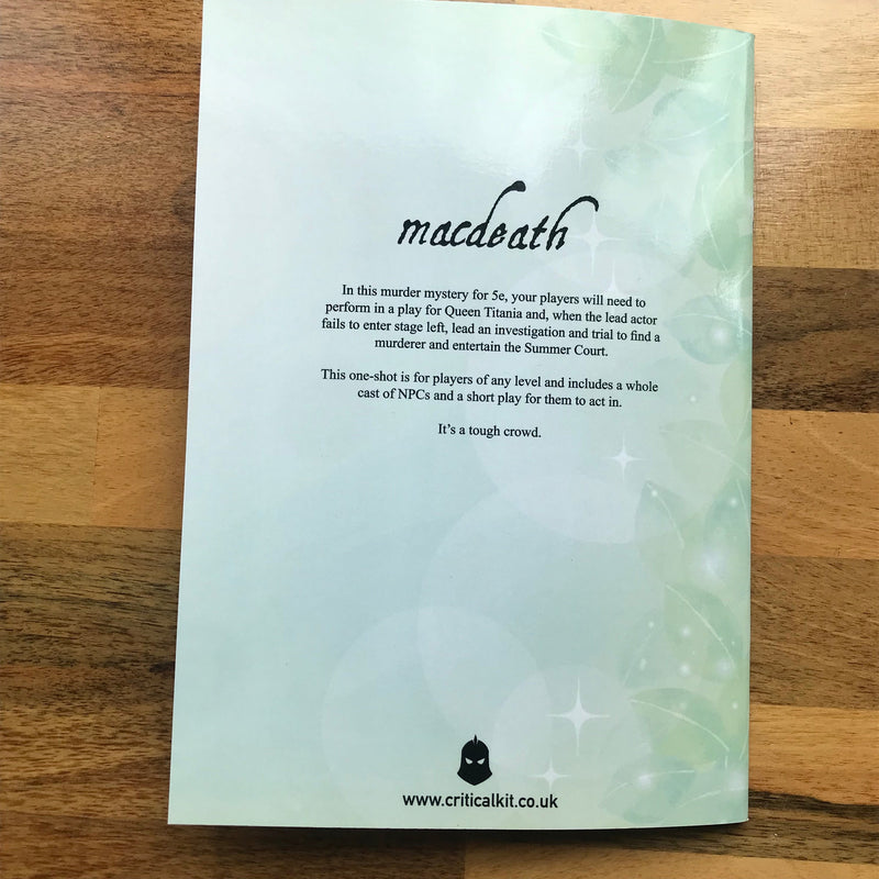 Macdeath DND one shot- a Murder Mystery: 5E DND one-shot