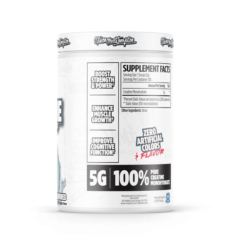 VMI Sports Creatine Monohydrate Powder – 5 g per Serving, 100 Servings, Unflavored